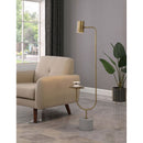 Corletta - Floor Lamp With Round Tray - Antique Brass by HouseOfZazla