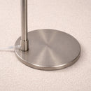 Serene - Floor Lamp With Rotary Switch Base Linen Shade - Brushed Nickel / White