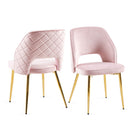 Dining Chairs With Metal Legs And Hollow Back Upholstered Dining Chairs by Unique Piece Furniture