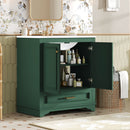 Bathroom Vanity With Sink, Cabinet & 2 Soft Closing Doors & Adjustable Shelf by Unique Piece Furniture