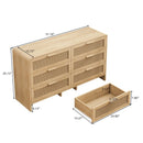 Modern Arc Shaped Corner Rattan Cabinet With 6 Drawers by HouseOfZazla