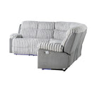 Bruni - Sectional Sofa With LED Lighting And Manual Recline - Gray