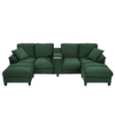 Modern U-Shaped Sectional Sofa With Storage Ottomans by HouseOfZazla
