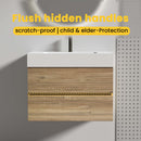 Grace 30 Rough Oak Wall-Mounted Bathroom Vanity by HouseOfZazla