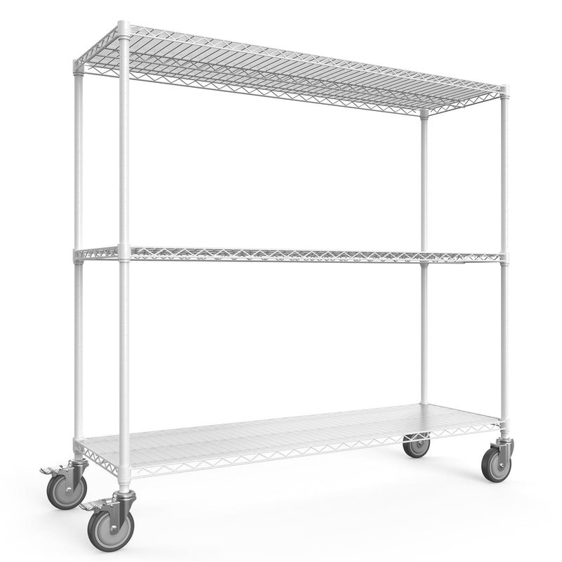 3 Tier Shelf Wire Shelving Unit - 3000LBS, 3T1848-3KLB-W-LKJ