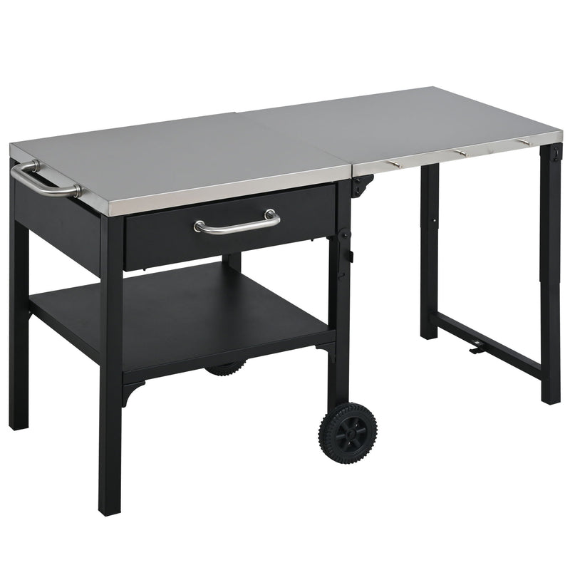 Foldable Outdoor Kitchen Cart With Storage For Patio, photo 17 of 35