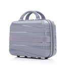 4-Piece PP Spinner Wheel Luggage Set with Cosmetic Case, Light Gray