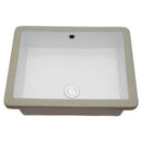 Modern Rectangular Undermount Bathroom Sink With Overflow Ceramic by HouseOfZazla