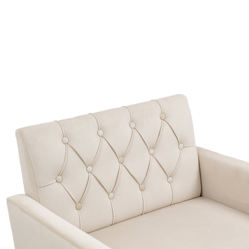 Accent Chair, leisure single sofa with Rose Golden feet