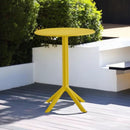 3 piece plastic arm chair Bistro GRS Premium Ocean Plastic, mustard yellow