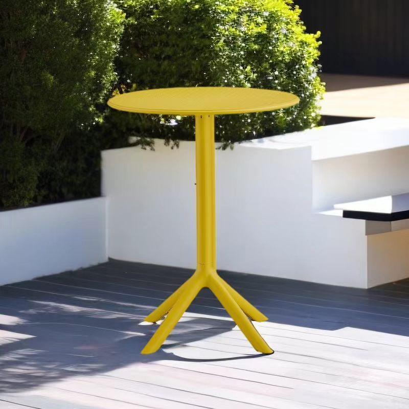 3 piece plastic arm chair Bistro GRS Premium Ocean Plastic, mustard yellow