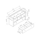 Shoe Entry Bench With Three Shelves, One Drawer With Divided Compartment by HouseOfZazla