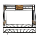 Modern Metal Bunk Bed With Side Ladders And Guardrail by Unique Piece Furniture