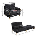 Mid Century Modern Foldable Sofa Bed, 3 In 1 Convertible Sleeper With 3 Pillows by HouseOfZazla