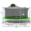 Trampoline For Adults & Kids With Basketball Hoop, Outdoor Trampolines With Ladder And Safety Enclosure Net For Kids And Adults by HouseOfZazla