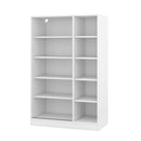 3-Door Shutter Wardrobe with shelves, White