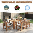 TREXM Patio Table and Chairs Set, 7-Piece Outdoor Dining Set for 6