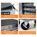 7 DRAWERS MULTIFUNCTIONAL TOOL CART WITH WHEELS-SLIVER