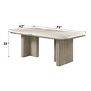 Charity - Dining Table - Natural Marble Top & Gray Oak