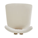 Mid-Century 7-Piece Dining Set with Upholstered Armless Chairs and Natural Wood Table