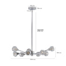 28" Modern Crystal Chandelier With 9 Lights