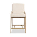 Arizona - Solid Ash Upholstered Counter Stool With Rope Detail - Creme De La Creme White by HouseOfZazla
