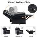 Home Theater Seating Manual Recliner Loveseat With Hide-Away Storage, Cup Holders And Led Light Strip For Living Room by Unique Piece Furniture