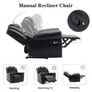 Home Theater Seating Manual Recliner Loveseat With Hide-Away Storage, Cup Holders And Led Light Strip For Living Room by HouseOfZazla