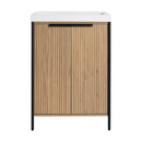 Modern Freestanding Bathroom Vanity With Resin Sink & Soft Close Cabinet Doors