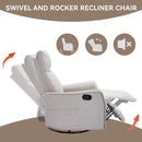 Heat Massage Manual Recliner Chair with Rocker and Swivel
