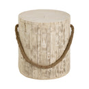 Outdoor Wood Grain Rustic MGO Side Table with Realistic Wood Vibe
