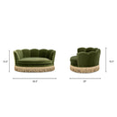Clara 34.5" Scalloped Pet Sofa Bed - Medium, Olive