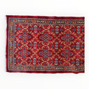 Vintage Mashhad Wool Runner – 3’3” x 8’4” – 1970s, Rich Red with Blue & Beige Accents