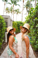 Raffia Bucket Hat with Charms