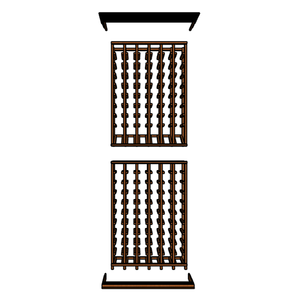 Multi Column Wine Racking System Customizable Bottle Storage with Presentation Row Display Holds 114 Bottles, photo 5 of 7