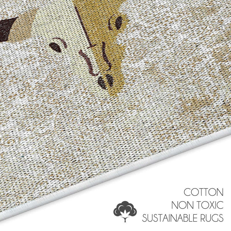 Texas Design 2 Piece Bathroom Rugs Set | Multicolor