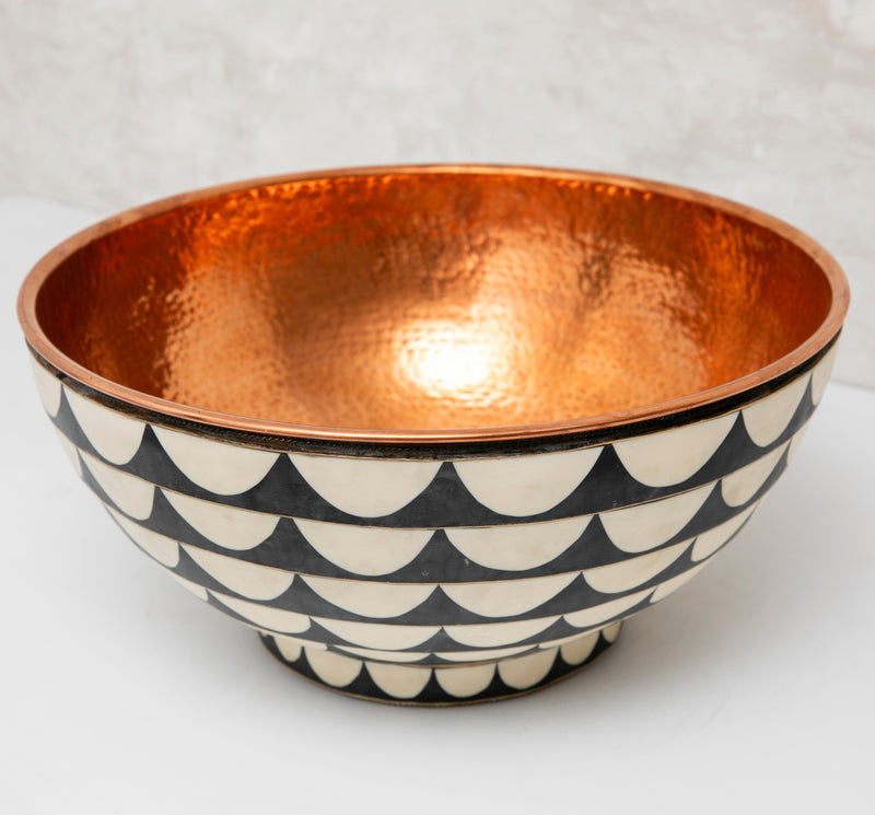 Copper and Wood Vanity Vessel Sink - BRASSMA