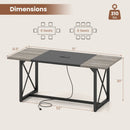 6FT Conference Table with Power Outlets Seats 6-8 People for Office by LJGDeals