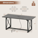 6FT Conference Table with Power Outlets Seats 6-8 People for Office by LJGDeals