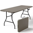 4ft/6ft Portable Plastic Folding Table – Indoor & Outdoor Dining by 2Dropme