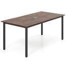 6 Feet Conference Room Table Large Meeting Table Rectangle Seats 8-10 People-Rustic Brown by LJGDeals