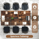 6 Feet Conference Room Table Large Meeting Table Rectangle Seats 8-10 People-Rustic Brown by LJGDeals