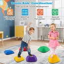 6 Pieces Kids Stepping Stone Square Balance Blocks Indoor Outdoor-Multicolor by LJGDeals