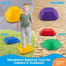 6 Pieces Kids Stepping Stone Square Balance Blocks Indoor Outdoor-Multicolor