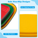 6 Pieces Kids Stepping Stone Square Balance Blocks Indoor Outdoor-Multicolor