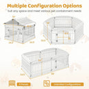 6-Panel Plastic Dog Playpen 24 Inch Indoor Outdoor Pet Fence with Locking Door-White by LJGDeals