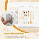 6-Panel Plastic Dog Playpen 24 Inch Indoor Outdoor Pet Fence with Locking Door-White by LJGDeals