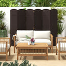 6-Panel Room Divider 5.6 FT Tall Folding Privacy Screen with Hand-woven Texture by LJGDeals