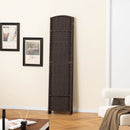 6-Panel Room Divider 5.6 FT Tall Folding Privacy Screen with Hand-woven Texture by LJGDeals