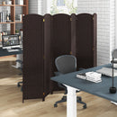6-Panel Room Divider 5.6 FT Tall Folding Privacy Screen with Hand-woven Texture